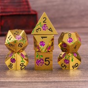 Purple Electroplated Gold metal dice